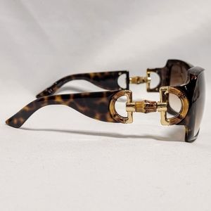 Gucci Tortoiseshell Horsebit Sunglasses